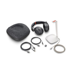 POLY Micro-casque Voyager Surround 85 UC USB-C certifié Microsoft Teams + adaptateur USB-C/A +base de chargement (8G7T8AA)