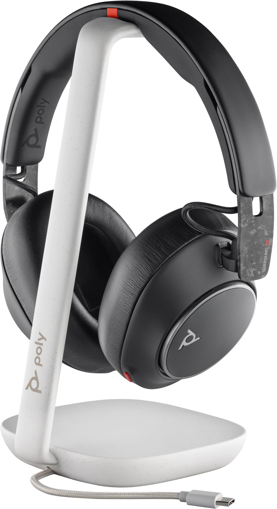 POLY Micro-casque Voyager Surround 85 UC USB-C + adaptateur USB-C/A + base de chargement (8G7T7AA) — image 5
