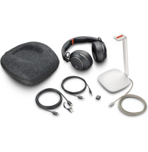 POLY Micro-casque Voyager Surround 85 UC USB-C + adaptateur USB-C/A + base de chargement (8G7T7AA)