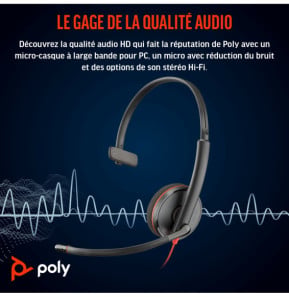 POLY Blackwire C3210 USB-C noir (lot) Blackwire C3210 USB-C noir (lot)  (77R26A6)