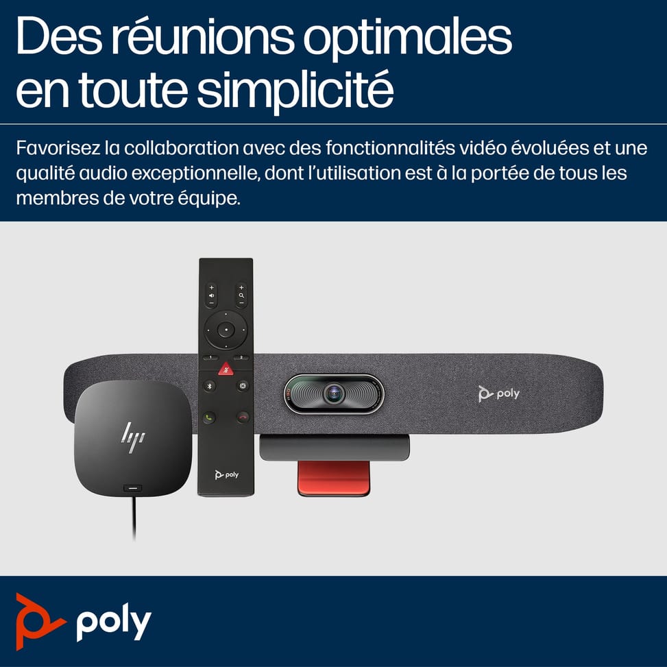 شريط مؤتمرات فيديو USB POLY Studio R30 (842D2AA) — صورة 9