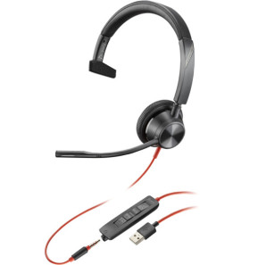 POLY Blackwire 3315 USB-A + 3.5mm Mono Headset Poly Blackwire 3315 USB-A + 3.5mm Mono Headset  (76J12AA)