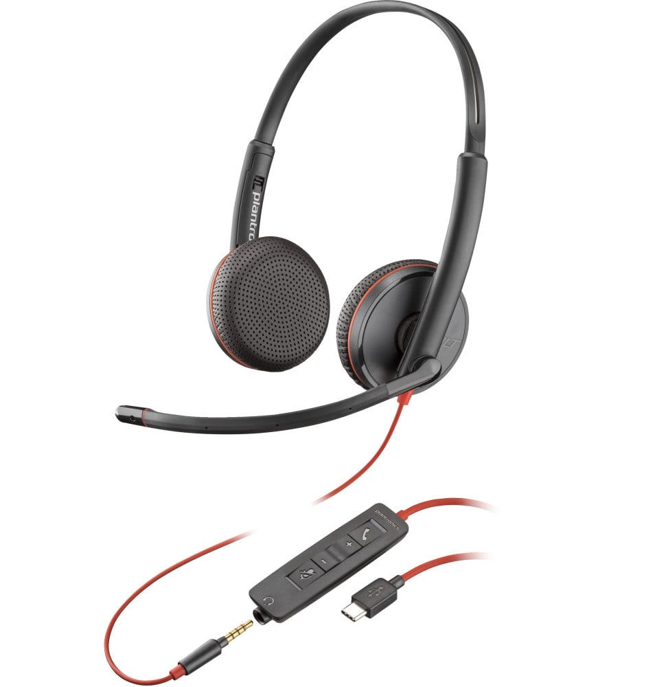 POLY Micro-casque stéréo USB-C Blackwire C3225 (lot) Micro-casque stéréo USB-C Poly Blackwire C3225 (lot)  (80S04A6)
