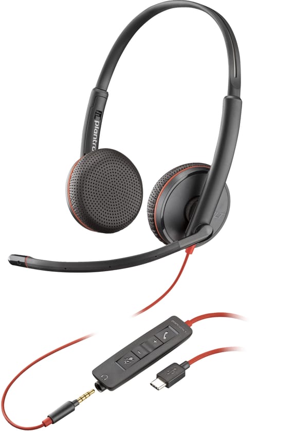 POLY Micro-casque stéréo USB-C Blackwire C3225 (lot) Micro-casque stéréo USB-C Poly Blackwire C3225 (lot) (80S04A6)