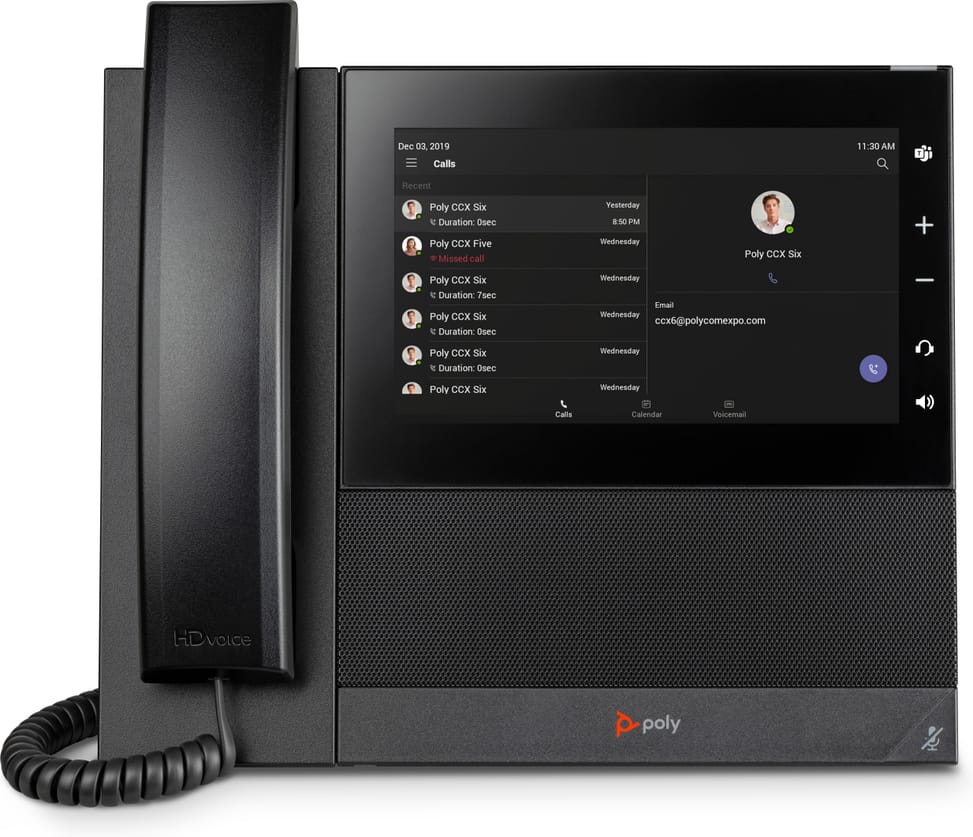 POLY Téléphone multimédia professionnel CCX 600 pour Microsoft Teams et compatible PoE (82Z84AA) — image 3