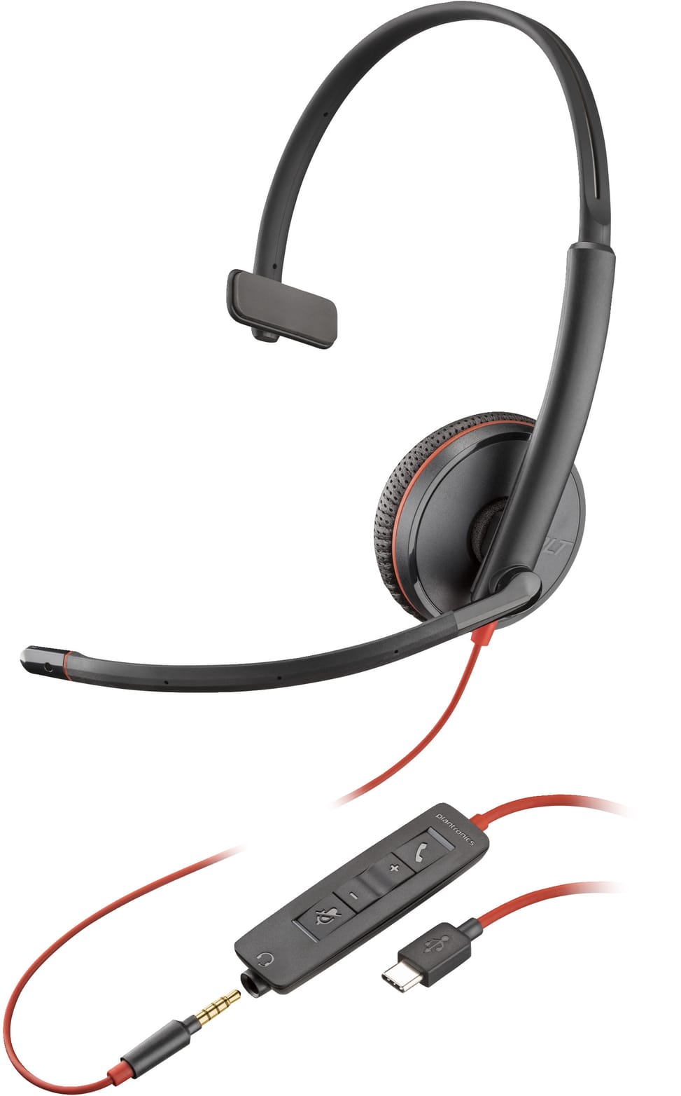 POLY Micro-casque monaural Blackwire C3215 + étui de transport (lot) (80S05A6) — image 1