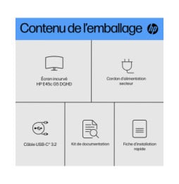 HP Écran incurvé DQHD E45c G5 Écran incurvé DQHD HP E45c G5 (6N4C1AA)