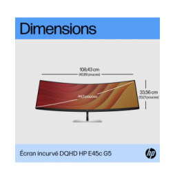 HP Écran incurvé DQHD E45c G5 Écran incurvé DQHD HP E45c G5  (6N4C1E9)