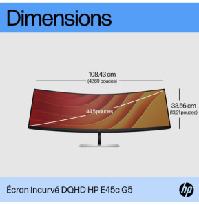 HP Écran incurvé DQHD E45c G5 Écran incurvé DQHD HP E45c G5  (6N4C1E9)