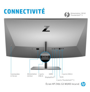 HP Écran Incurvé Z40c G3 WUHD Écran Incurvé HP Z40c G3 WUHD (3A6F7E9)