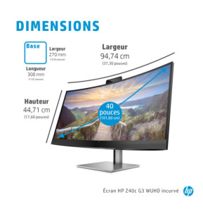 HP Écran Incurvé Z40c G3 WUHD Écran Incurvé HP Z40c G3 WUHD (3A6F7E9)