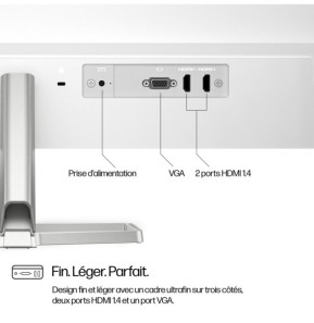 HP Series 5 27 inch FHD White Monitor - 527sw  Series 5 27 inch FHD White Monitor - 527sw  (94F46AA)