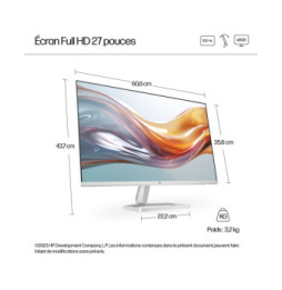 HP Series 5 27 inch FHD White Monitor - 527sw  Series 5 27 inch FHD White Monitor - 527sw  (94F46AA)