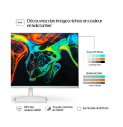 HP Series 5 27 inch FHD White Monitor - 527sw  Series 5 27 inch FHD White Monitor - 527sw  (94F46AA)