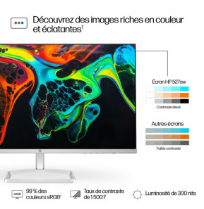 HP Series 5 27 inch FHD White Monitor - 527sw  Series 5 27 inch FHD White Monitor - 527sw  (94F46AA)