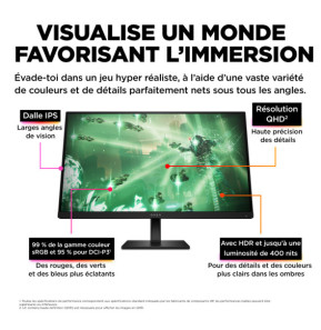 HP OMEN by HP Écran gamer QHD 165 Hz OMEN 27 pouces - OMEN 27q Écran gamer QHD 165 Hz OMEN 27 pouces - OMEN 27q  (780H4E9)