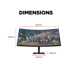 HP OMEN by HP Écran gamer incurvé WQHD 165 Hz OMEN 34 pouces - OMEN 34c (780K8E9)