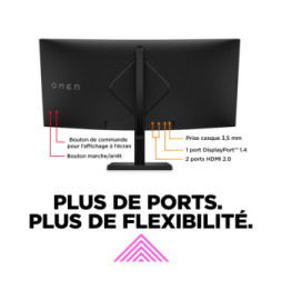 HP OMEN by HP Écran gamer incurvé WQHD 165 Hz OMEN 34 pouces - OMEN 34c (780K8E9)