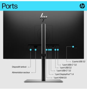 HP E-Series Écran USB-C 4K E27k G5 Écran USB-C 4K HP E27k G5  (6N4C4AA)