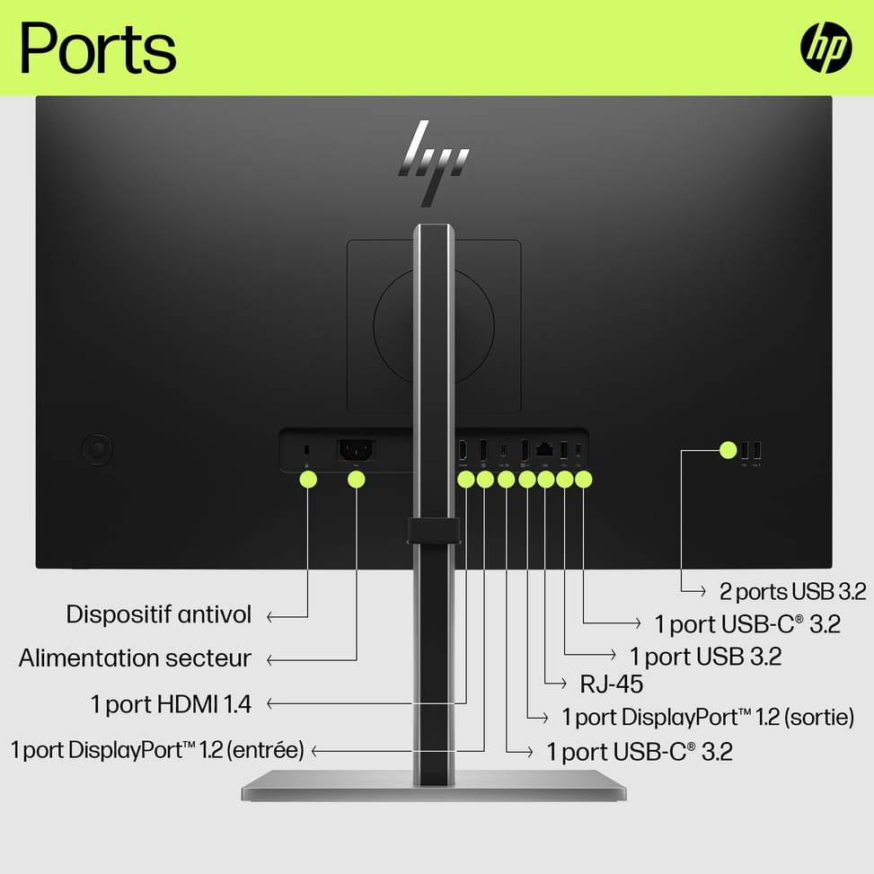 HP Écran USB-C QHD E27u G5 Écran USB-C QHD HP E27u G5  (6N4D3AA) — image 11