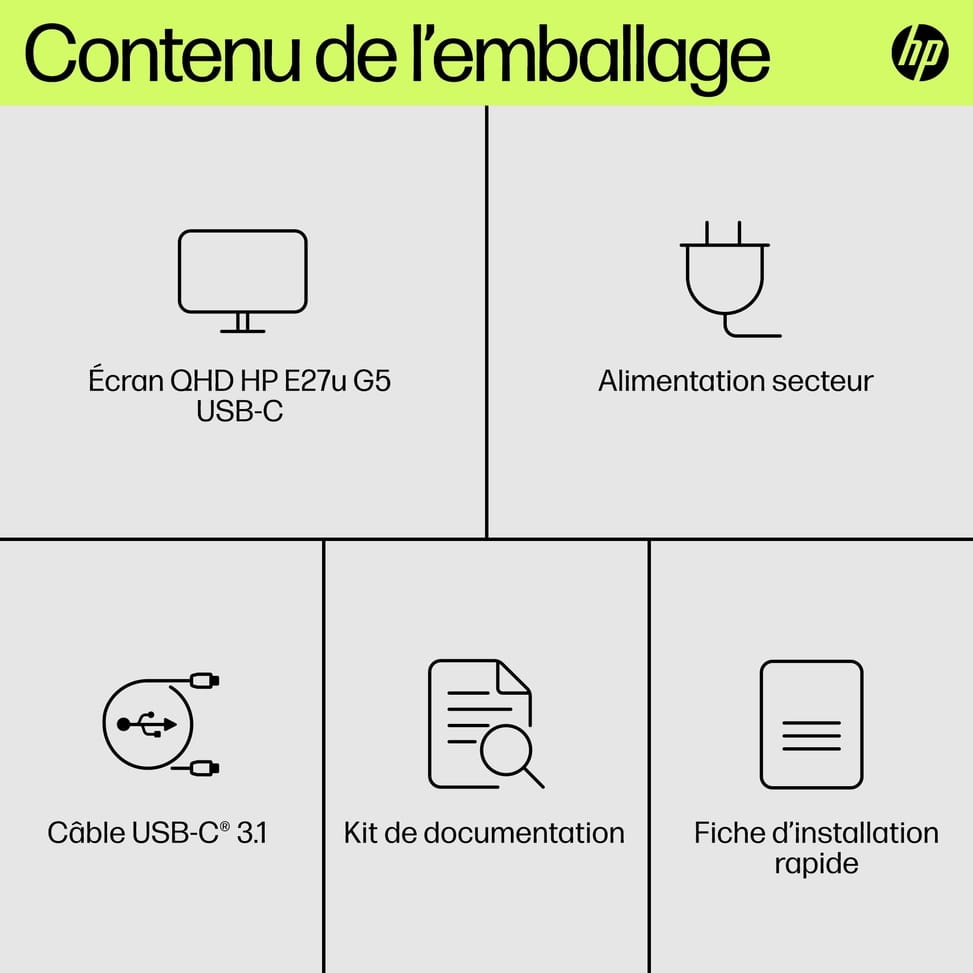 HP Écran USB-C QHD E27u G5 Écran USB-C QHD HP E27u G5  (6N4D3AA) — image 12