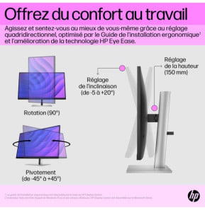 HP Écran QHD E27q G5 Écran QHD E27q G5 HP  (6N6F2AA)