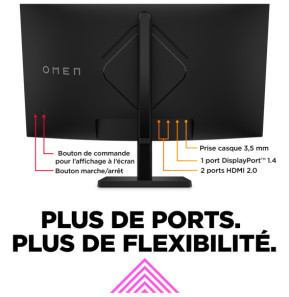 HP OMEN by HP Écran gamer incurvé QHD 165 Hz OMEN 31,5 pouces - OMEN 32c (780K6AA)