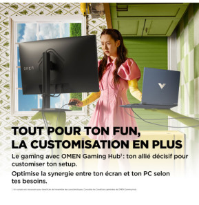 HP OMEN by HP Écran gamer incurvé QHD 165 Hz OMEN 31,5 pouces - OMEN 32c (780K6AA)