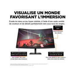 HP OMEN by HP Écran gamer incurvé QHD 165 Hz OMEN 31,5 pouces - OMEN 32c (780K6AA)