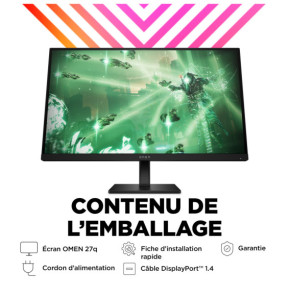 HP OMEN by HP Écran gamer QHD 165 Hz OMEN 27 pouces - OMEN 27q Écran gamer QHD 165 Hz OMEN 27 pouces - OMEN 27q  (780H4AA)