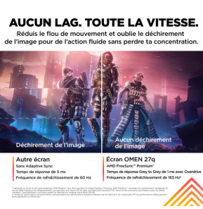 HP OMEN by HP Écran gamer QHD 165 Hz OMEN 27 pouces - OMEN 27q Écran gamer QHD 165 Hz OMEN 27 pouces - OMEN 27q  (780H4AA)