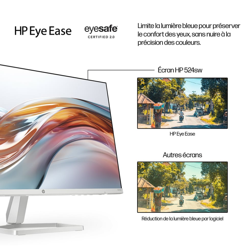 HP Series 5 23.8 inch FHD White Monitor - 524sw  Series 5 23.8 inch FHD White Monitor - 524sw  (94C21AA) — image 7