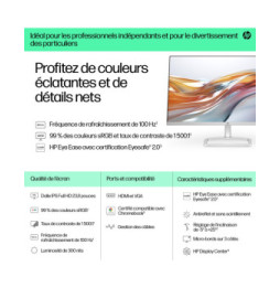 HP Series 5 23.8 inch FHD White Monitor - 524sw  Series 5 23.8 inch FHD White Monitor - 524sw  (94C21AA)