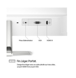 HP Series 5 23.8 inch FHD White Monitor - 524sw  Series 5 23.8 inch FHD White Monitor - 524sw  (94C21AA)