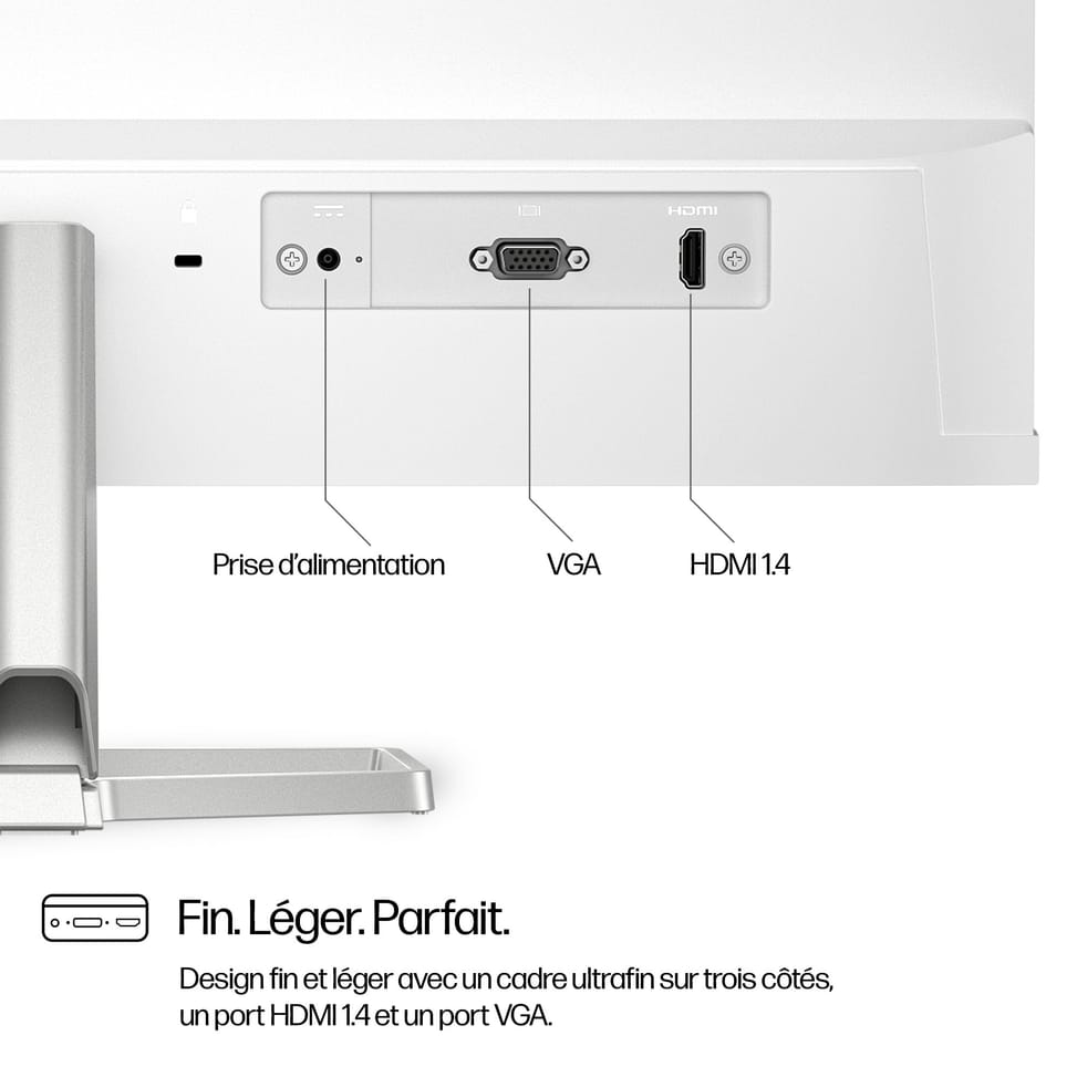 HP Series 5 23.8 inch FHD White Monitor - 524sw  Series 5 23.8 inch FHD White Monitor - 524sw  (94C21AA) — image 12