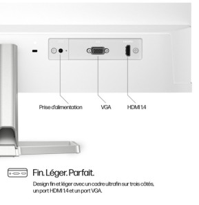 HP Series 5 23.8 inch FHD White Monitor - 524sw  Series 5 23.8 inch FHD White Monitor - 524sw  (94C21AA)