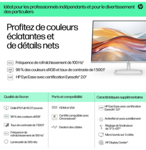 HP Series 5 27 inch FHD Monitor - 527sf  Series 5 27 inch FHD Monitor - 527sf  (94F44AA)