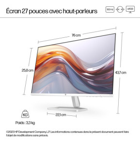 HP Series 5 27 inch FHD Monitor with Speakers - 527sa  Series 5 27 inch FHD Monitor with Speakers - 527sa  (94F48AA)