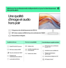 HP Series 5 27 inch FHD Monitor with Speakers - 527sa  Series 5 27 inch FHD Monitor with Speakers - 527sa  (94F48AA)