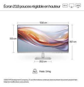 HP Series 5 23.8 inch FHD Height Adjust Monitor - 524sh  Series 5 23.8 inch FHD Height Adjust Monitor - 524sh  (94C19AA)