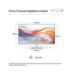 HP Series 5 27 inch FHD Height Adjust Monitor - 527sh  Series 5 27 inch FHD Height Adjust Monitor - 527sh  (94C50AA)