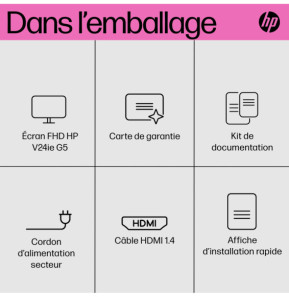 HP Écran FHD V24ie G5 Écran FHD V24ie G5 HP  (6D8H0AA)
