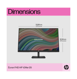HP Écran FHD V24ie G5 Écran FHD V24ie G5 HP  (6D8H0AA)