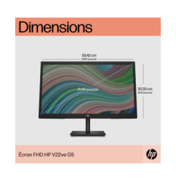 HP Écran FHD V22ve G5 Écran FHD HP V22ve G5  (6D8G2AA)