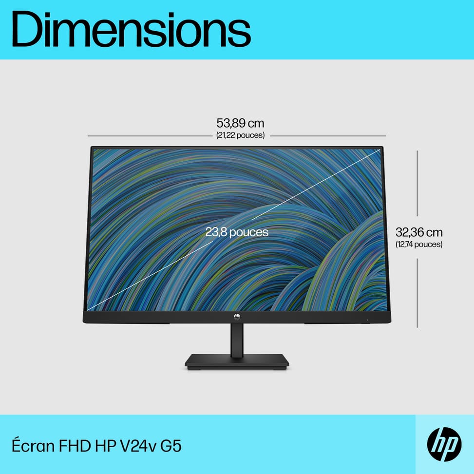 HP Écran FHD V24v G5 Écran FHD HP V24v G5  (65P62AA) — image 7