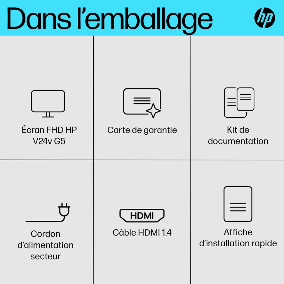 HP Écran FHD V24v G5 Écran FHD HP V24v G5  (65P62AA) — image 10