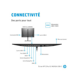 HP Écran Z24u G3 WUXGA USB-C Écran HP Z24u G3 WUXGA USB-C  (1C4Z6AA)