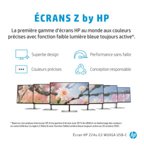 HP Écran Z24u G3 WUXGA USB-C Écran HP Z24u G3 WUXGA USB-C  (1C4Z6AA)