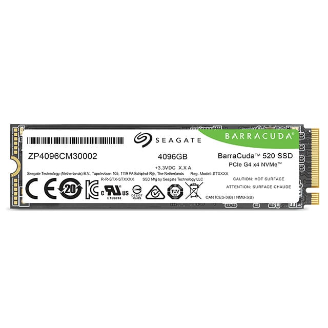 Seagate BarraCuda ZP4096CM3A002 disque SSD M.2 4,1 To PCI Express 4.0 NVMe (ZP4096CM3A002) — image 4