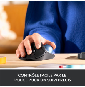 Logitech ERGO M575 Trackball 5 buttons, Bluetooth, Trackball, 400 - 2000 Dpi, 100 x 134 x 48 mm, 145 g  (910-005870)